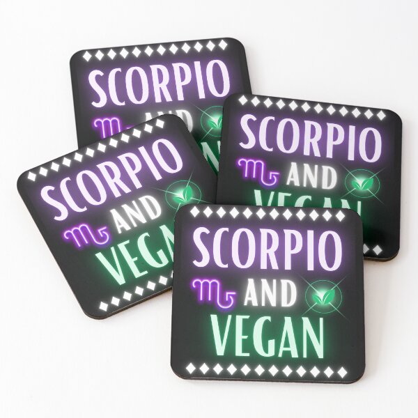 Item preview, Scorpio and Vegan Neon Retro Style designed and sold by MysticZodiac.