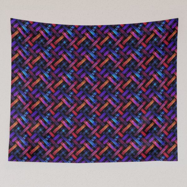 Item preview, Neon Weave: Abstract Digital Tapestry designed and sold by Chreggie.