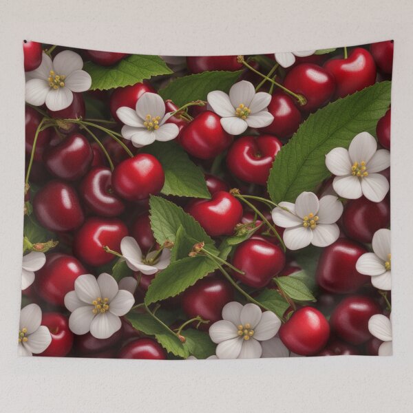 Item preview, Seamless Patterned Coquette Flowers and Cherries  designed and sold by JoeZigns81.