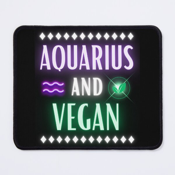 Item preview, Aquarius and Vegan Neon Retro Style designed and sold by MysticZodiac.