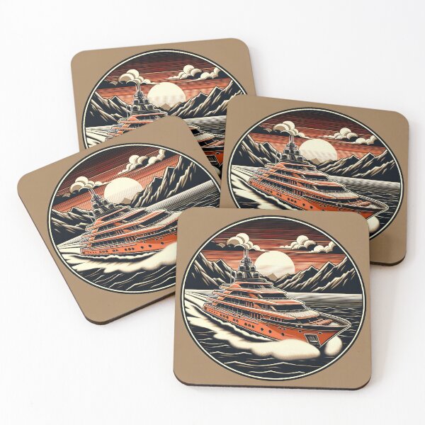 Item preview, Coral Yacht: Aristocratic Adventure in Pop Art designed and sold by ByDigitalDream.