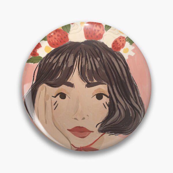 Item preview, Strawberry Crown Girl - Illustration designed and sold by Pilar Bidó.