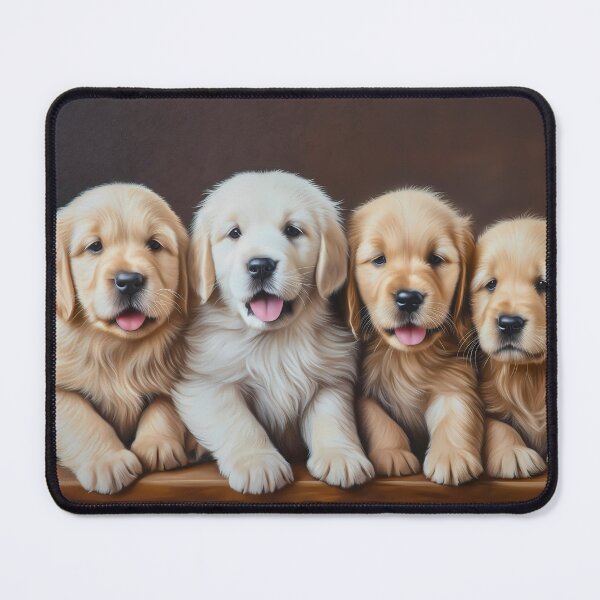 Item preview, Cute golden retriever dog breed puppies painting, for cute golden retriever baby pet owner or mom designed and sold by PictureUp.