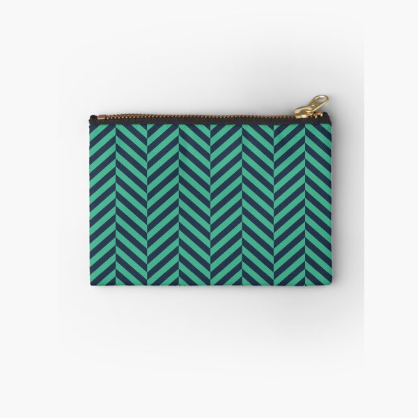 Item preview, Dark Blue and green herringbone pattern designed and sold by LinDraws.