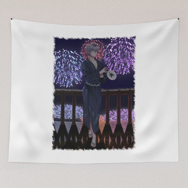 Item preview, Kaworu Nagisa in Kimono in Kimono Background jagged designed and sold by Antonydraws.