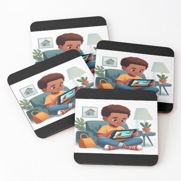 Item preview, African-American Child Happy Reading Wall Art and Puzzle designed and sold by Cupideros.