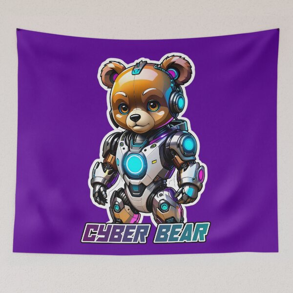 Item preview, Cool Cyberpunk Cyborg Bear designed and sold by TheArtOfPat.