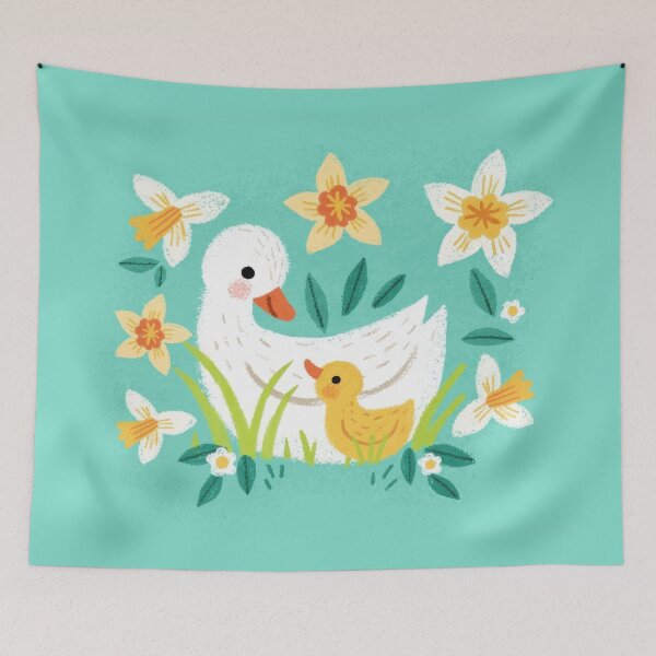 Item preview, A mother duck watches over her lovely duckling designed and sold by emarts.