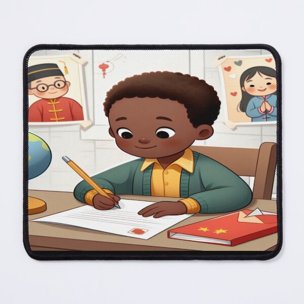 Item preview, African-American Child Randall Writing Wall Art and Puzzle designed and sold by Cupideros.