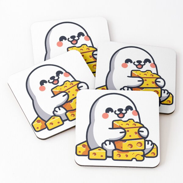 Item preview, Kawaii Cheesy Seal designed and sold by BeardedTree.