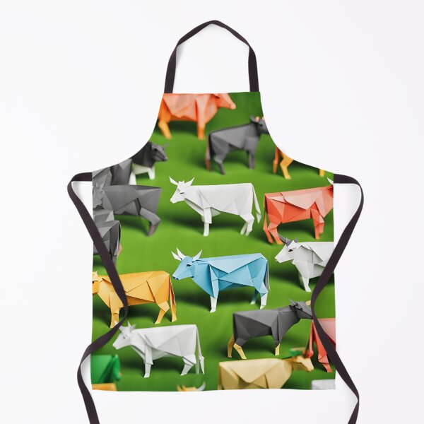 Item preview, Origami Art - Serenity in Pasture: Graceful Cows Amidst Nature's Canvas designed and sold by ArtfulFolds.