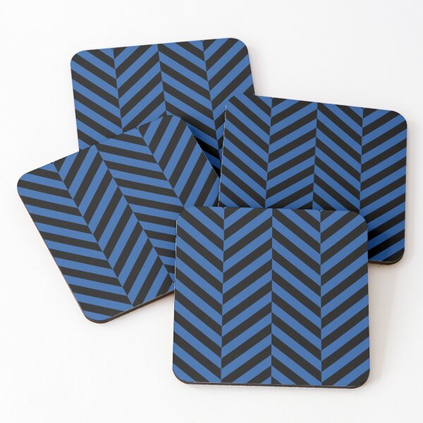 Item preview, Dark Blue and black herringbone pattern designed and sold by LinDraws.