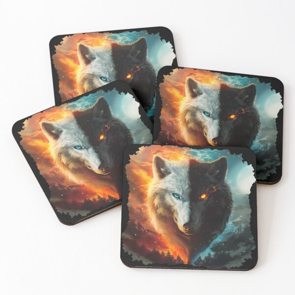 Item preview, Two Wolves, One Face, Good & Evil designed and sold by GiftsofAsili.