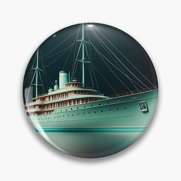 Item preview, Seafoam Majesty Yacht: Vibrant Historical Styling designed and sold by ByDigitalDream.