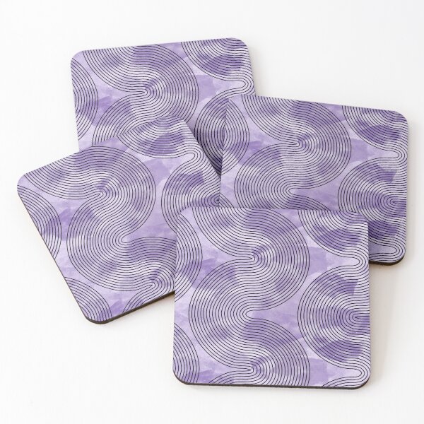 Item preview, muted vertical waves - black on violet designed and sold by kobyakov.