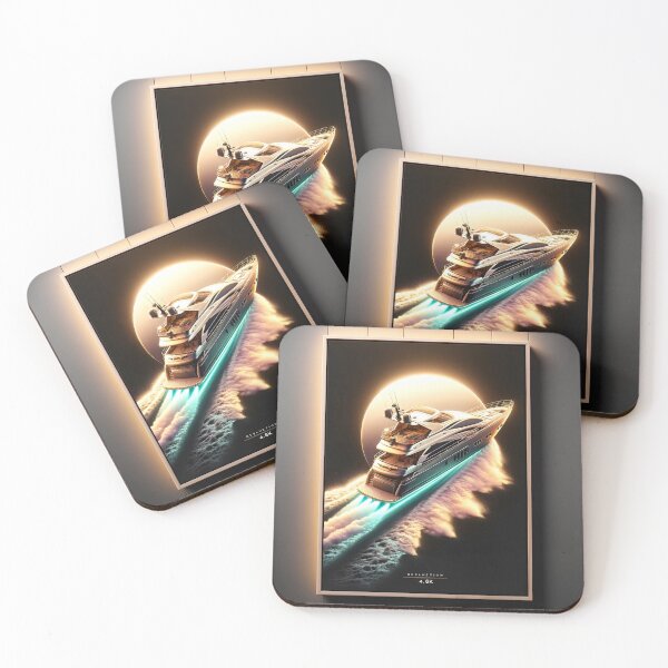 Item preview, Sunkissed Yacht: Pearlescent Dream in Dynamic Atmosphere designed and sold by ByDigitalDream.