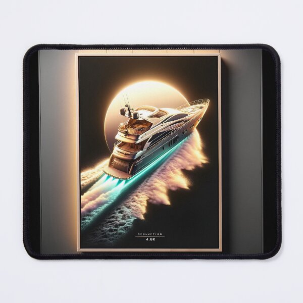 Item preview, Sunkissed Yacht: Pearlescent Dream in Dynamic Atmosphere designed and sold by ByDigitalDream.