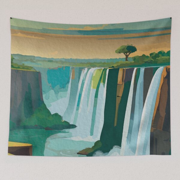 Item preview, Victoria Falls African Landscape Zambia designed and sold by TheJoeyStudio.