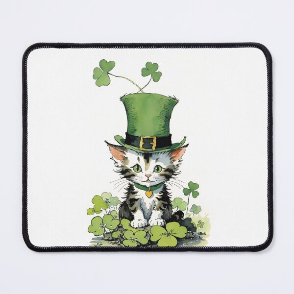 Item preview, St Patrick’s day kitten designed and sold by GreersGallery.