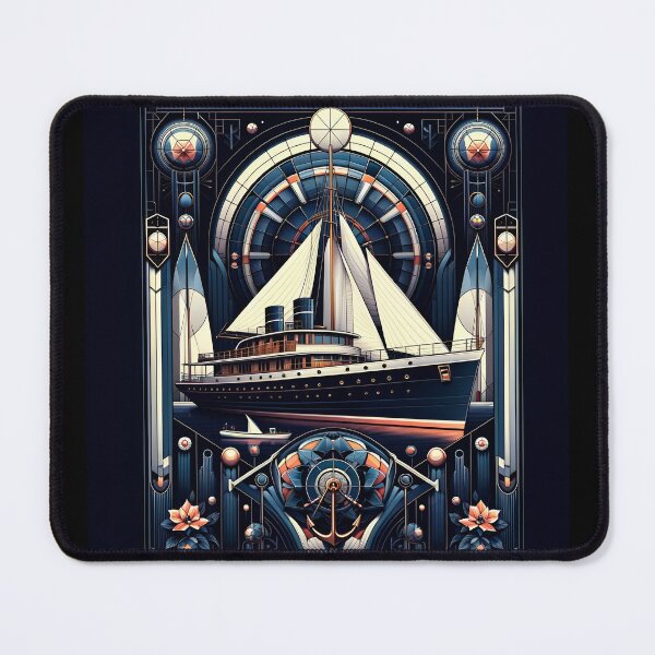 Item preview, Navy Yacht: Mysterious Elegance, Summer Art Deco designed and sold by ByDigitalDream.