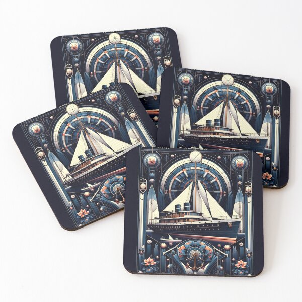 Item preview, Navy Yacht: Mysterious Elegance, Summer Art Deco designed and sold by ByDigitalDream.