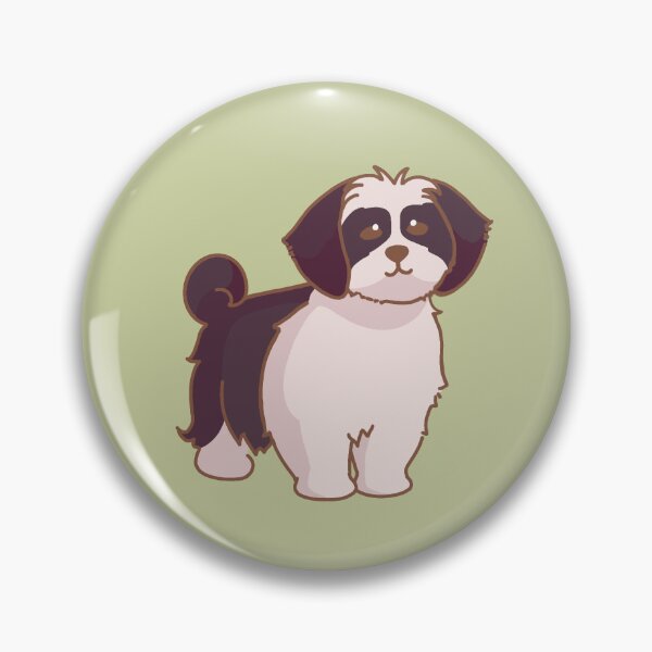 Item preview, Simple black and white Shih Tzu designed and sold by PupBubble Art.