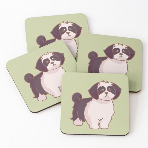 Item preview, Simple black and white Shih Tzu designed and sold by PupBubble Art.