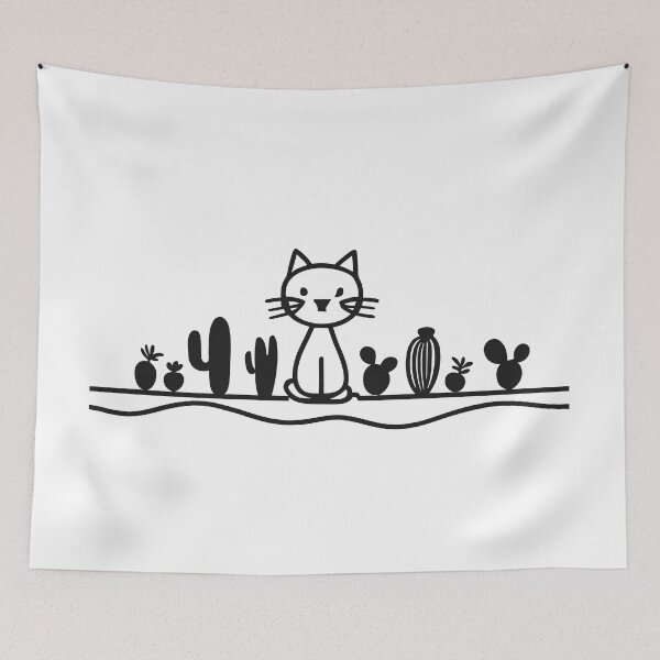 Item preview, cat between cacti designed and sold by jkrphoto.