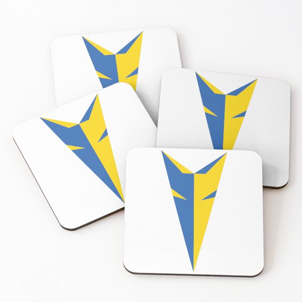 Item preview, Ukrainian Blue & Yellow Fox Head Art on White designed and sold by sleepingdogprod.