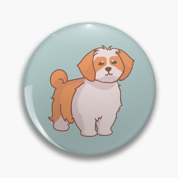 Item preview, Simple red and white Shih Tzu designed and sold by PupBubble Art.