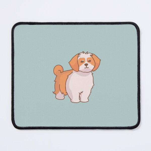 Item preview, Simple red and white Shih Tzu designed and sold by PupBubble Art.
