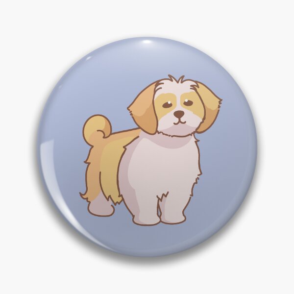 Item preview, Simple gold and white Shih Tzu designed and sold by PupBubble Art.