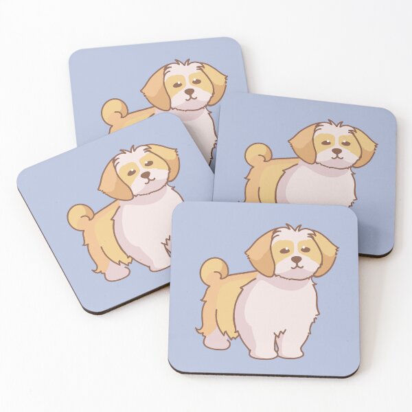 Item preview, Simple gold and white Shih Tzu designed and sold by PupBubble Art.