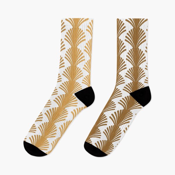 Item preview, Gold White Geometric Art Deco Pattern Design designed and sold by Angela Cini.