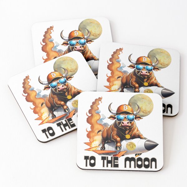 Item preview, Bitcoin Bull, To The Moon designed and sold by DMiracleStore.