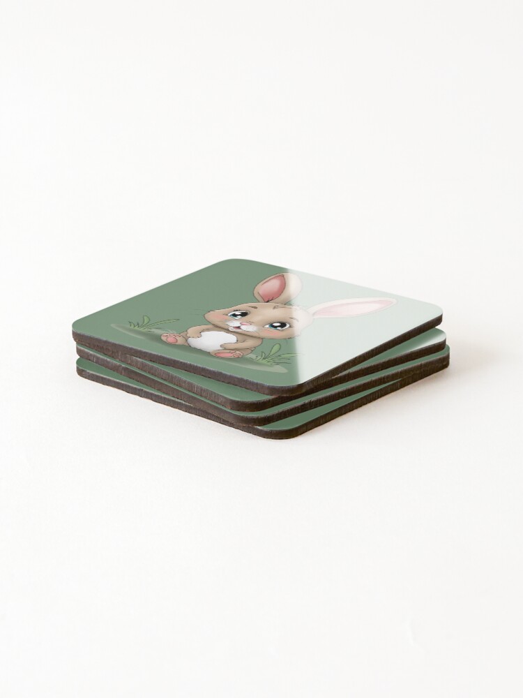 Thumbnail 4 of 5, Coasters (Set of 4), Brown Rabbit designed and sold by Caseymax.