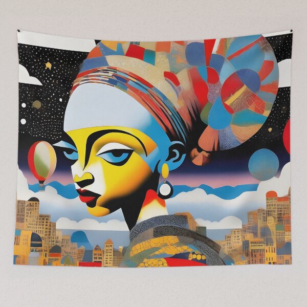 Item preview, Cubist Dream in Technicolor designed and sold by ramboe.
