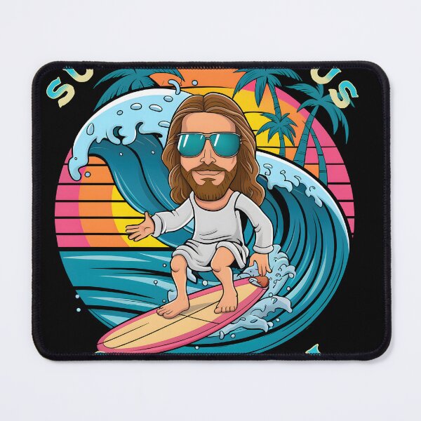 Item preview, Jesus surfing - Surf on designed and sold by BobaTeeStore.