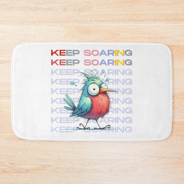 Item preview, Keep Soaring Motivational Quote Colorful Funny Bird Clipart Design designed and sold by Raise2Shine.