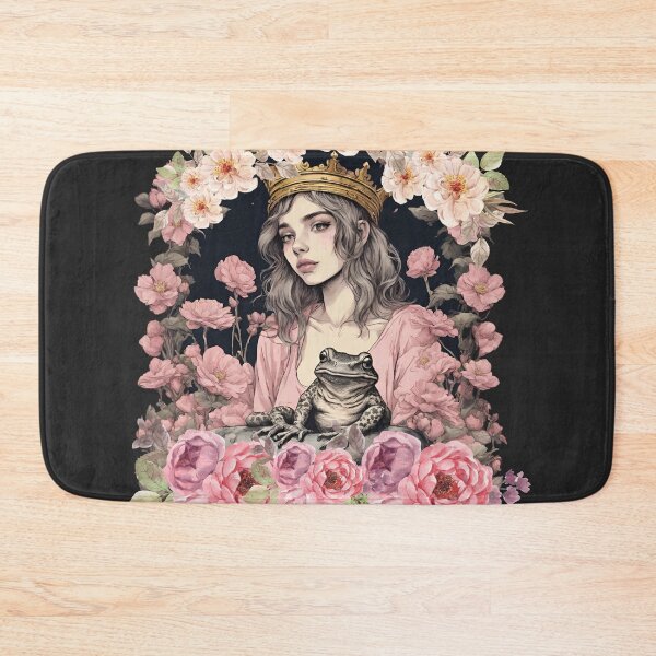 Item preview, The frog king and the princess, fairy tale illustration with roses, cottagecore  designed and sold by coloursforkids.