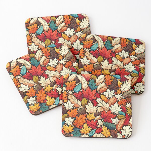 Item preview, Colorful Pattern with Leaves Horizontal View designed and sold by EXON-Publishing.