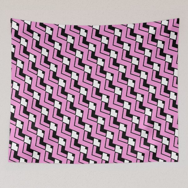 Item preview, Pink & White Chevron Triangles Wrap Around Absolute Diagrams designed and sold by Alchemy-A-La-G.