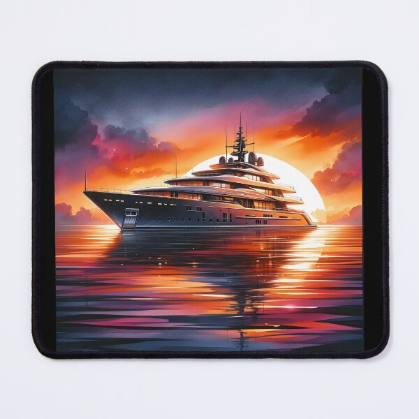 Item preview, Sailing Through Sunset: Modern Yacht Dreams designed and sold by ByDigitalDream.