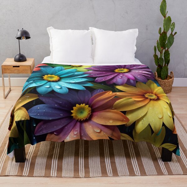 Artikelvorschau, Summer Rainbow Flowers Pattern entworfen und verkauft von TheArtOfPat.