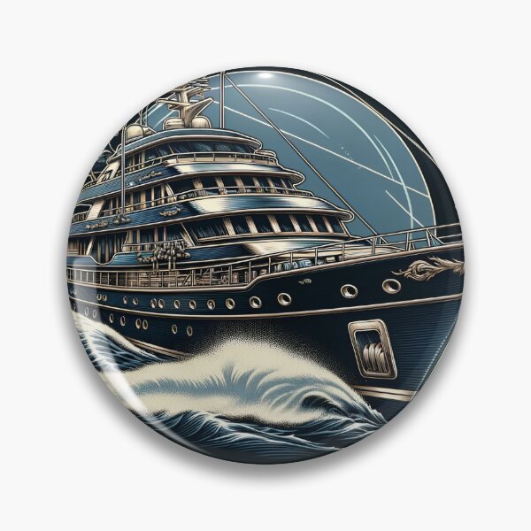 Item preview, Nautical Elegance Navy Yacht in Summer designed and sold by ByDigitalDream.