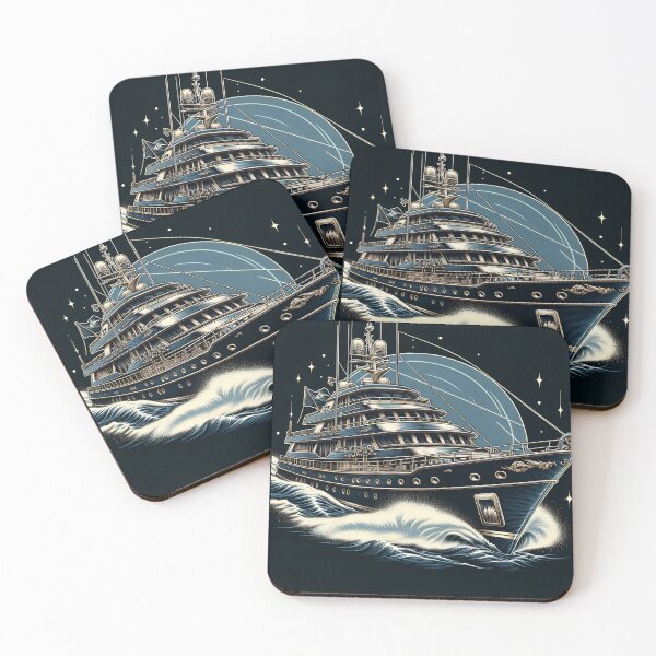 Item preview, Nautical Elegance Navy Yacht in Summer designed and sold by ByDigitalDream.