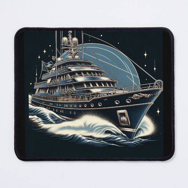 Item preview, Nautical Elegance Navy Yacht in Summer designed and sold by ByDigitalDream.