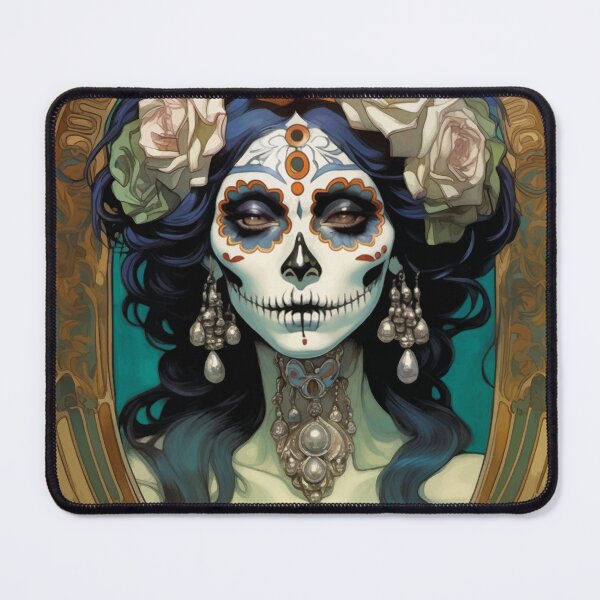 Item preview, Art Nouveau La Catrina Day of the Dead Portrait No.3 designed and sold by retrographics.