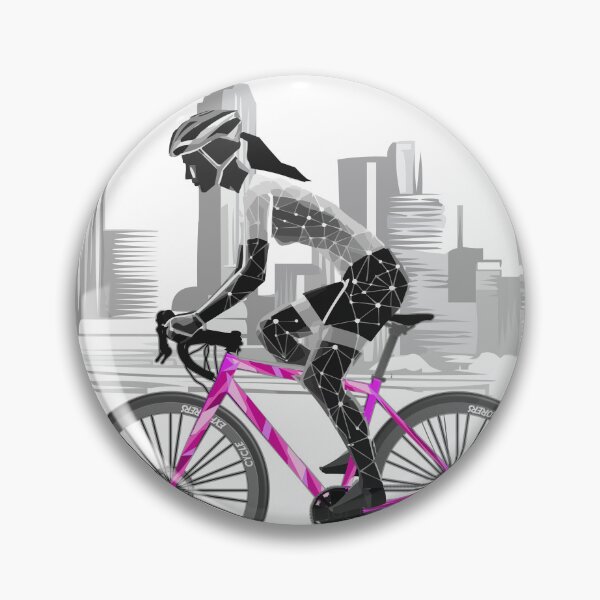 Item preview, Geometry Style Girl On A Pink Bike designed and sold by cycleexplorers.
