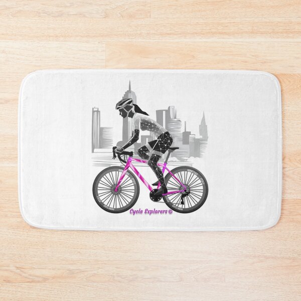 Item preview, Geometry Style Girl On A Pink Bike designed and sold by cycleexplorers.